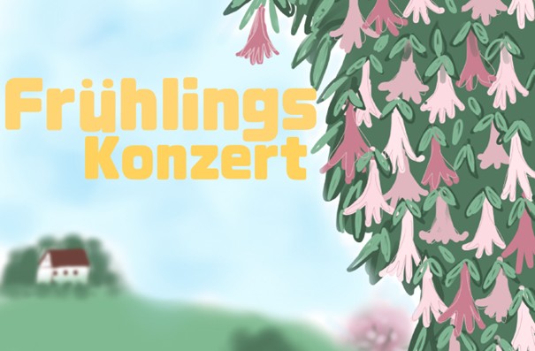 Ausschnitt Plakat mit blühendem Baum